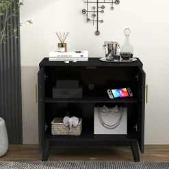 Walker Edison | Mid-Century Modern Fluted Accent Cabinet