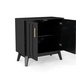 Walker Edison | Mid-Century Modern Fluted Accent Cabinet