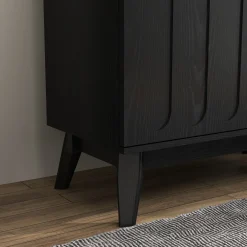Walker Edison | Mid-Century Modern Fluted Accent Cabinet