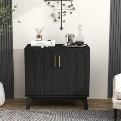 Walker Edison | Mid-Century Modern Fluted Accent Cabinet