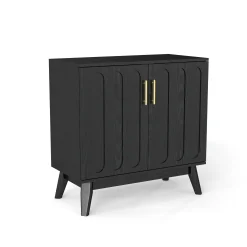 Walker Edison | Mid-Century Modern Fluted Accent Cabinet