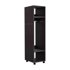 Walker Edison | Minimalist Tall Wardrobe Armoire Storage Cabinet with Mirrorlook