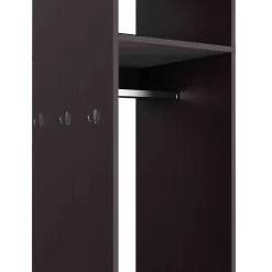 Walker Edison | Minimalist Tall Wardrobe Armoire Storage Cabinet with Mirrorlook