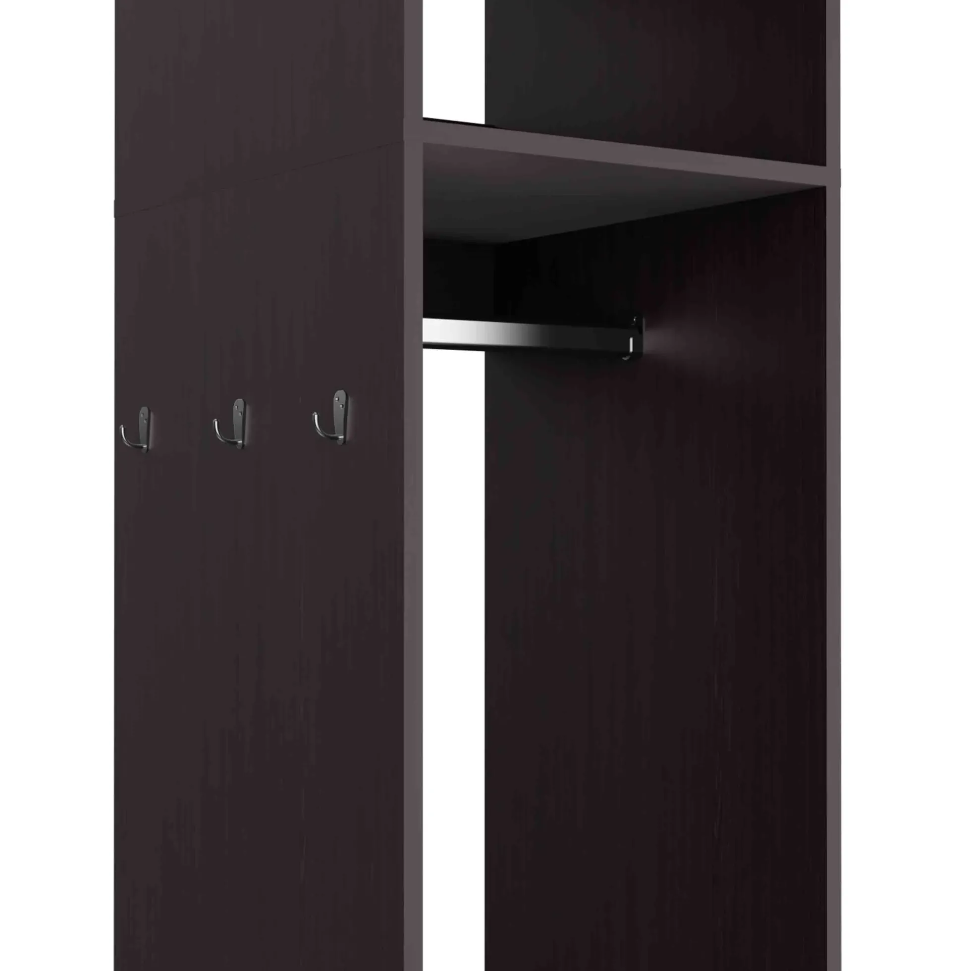 Walker Edison | Minimalist Tall Wardrobe Armoire Storage Cabinet with Mirrorlook