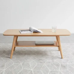 Walker Edison | Minimalist Solid Wood Coffee Table