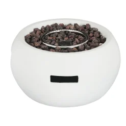 Walker Edison | Minimalist Round Design Outdoor Patio MGO Propane Fire Pit