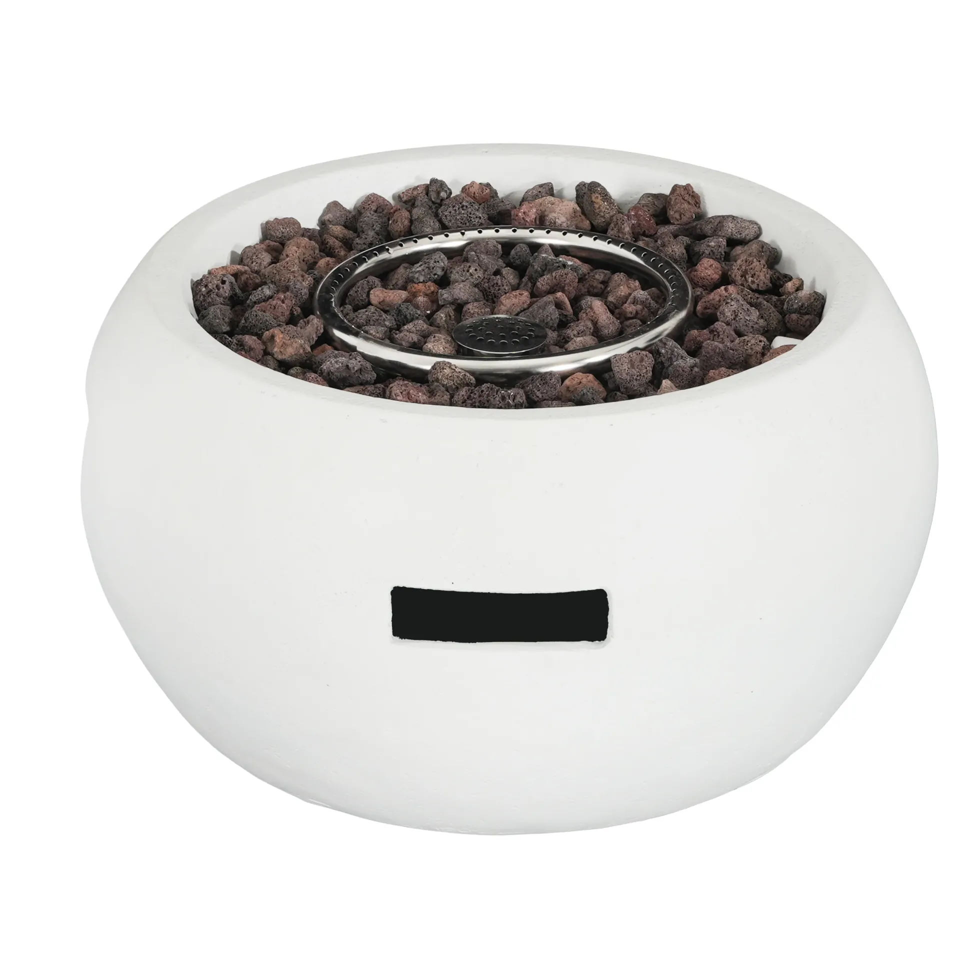 Walker Edison | Minimalist Round Design Outdoor Patio MGO Propane Fire Pit