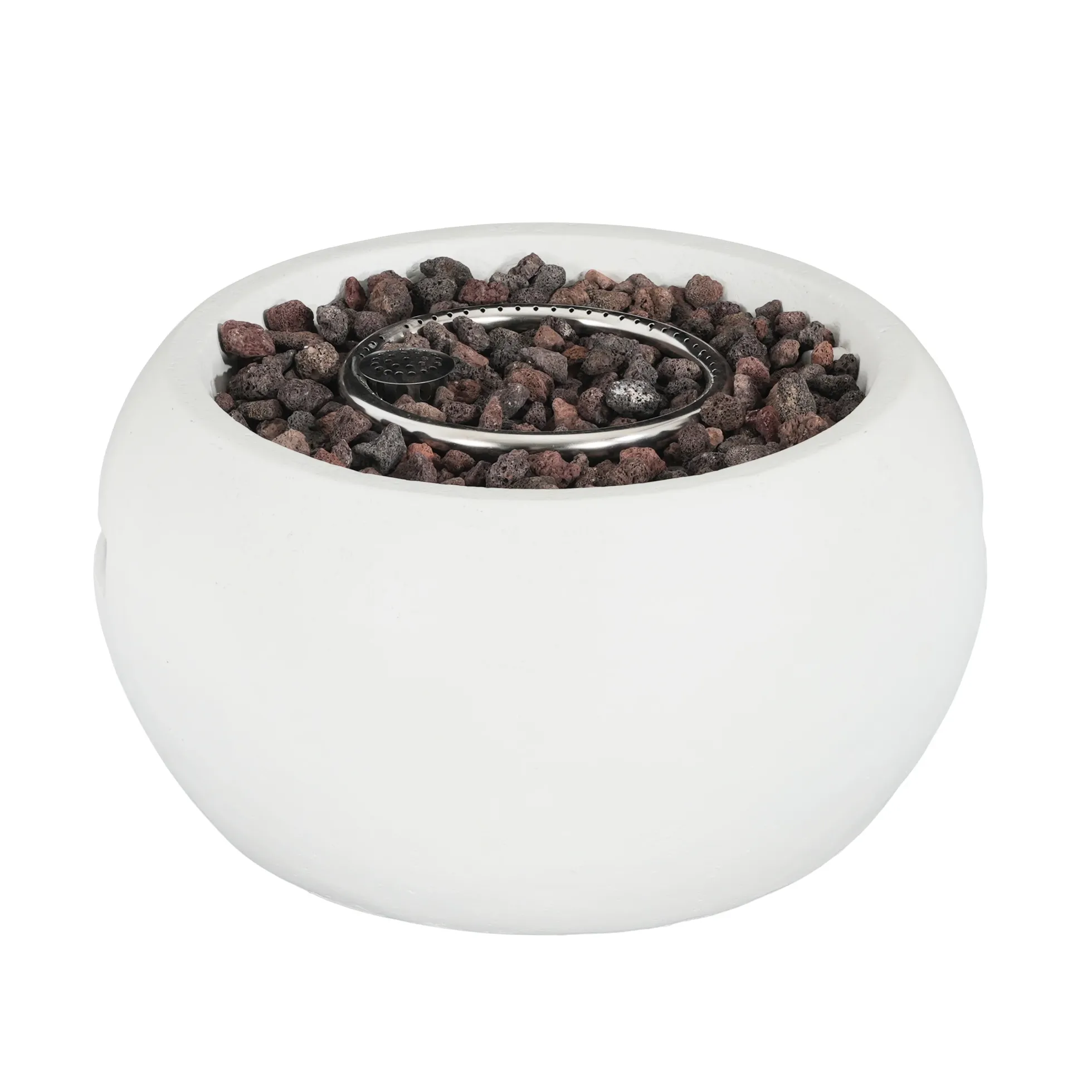 Walker Edison | Minimalist Round Design Outdoor Patio MGO Propane Fire Pit