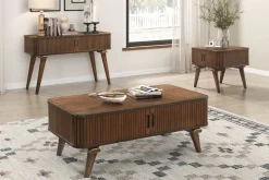 Walker Edison | Minimalist Reeded Storage Coffee Table
