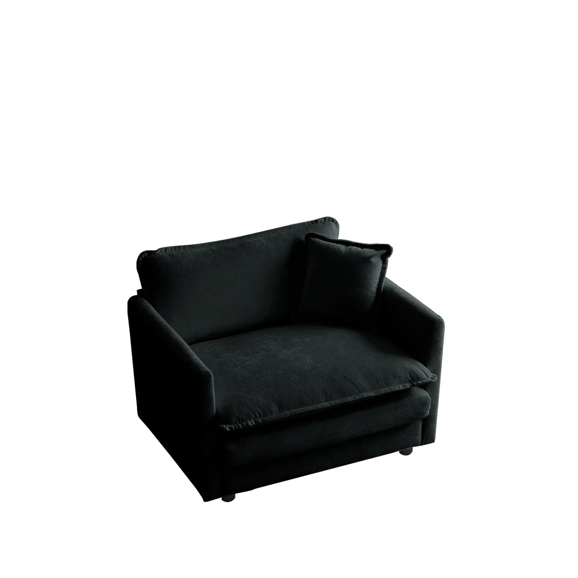 Walker Edison | Modern Cloud Accent Chair with Ottoman