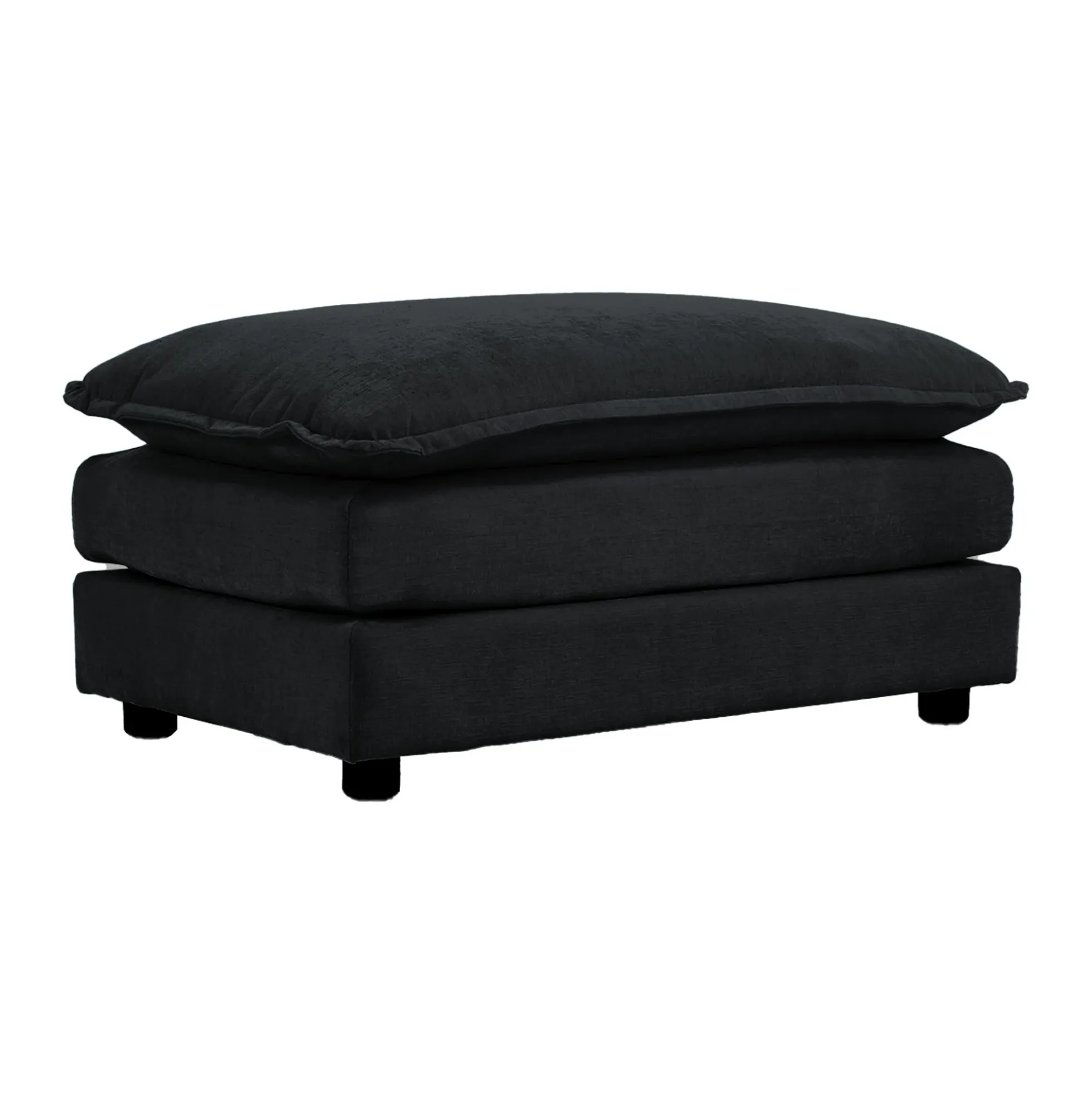 Walker Edison | Modern Cloud Accent Chair with Ottoman