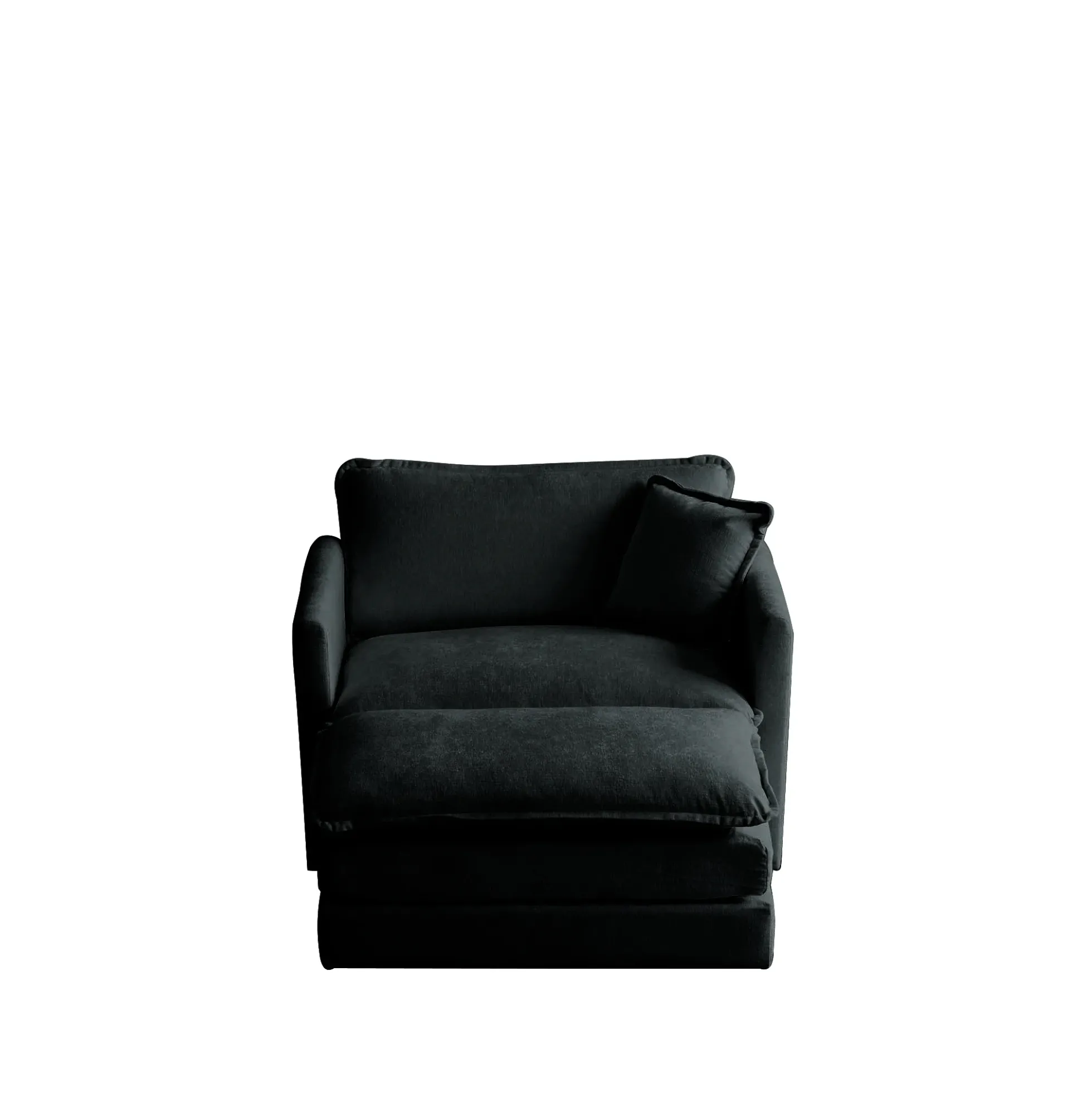 Walker Edison | Modern Cloud Accent Chair with Ottoman