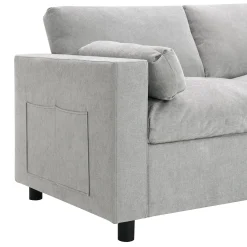 Walker Edison | Modern Cloud Chenille Modular Sectional Sofa with Storage