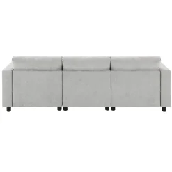 Walker Edison | Modern Cloud Chenille Modular Sectional Sofa with Storage