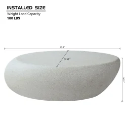 Walker Edison | Modern Minimalist Oval Coffee Table with Sleek Design