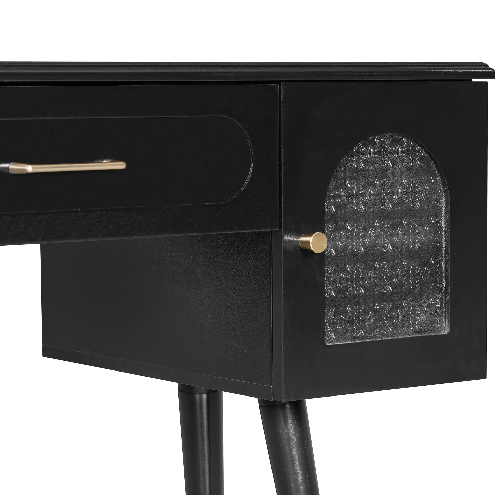 Walker Edison | Modern Vanity Makeup Table & Chair Set and Writing Desk