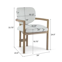 Walker Edison | Modern Wood Upholstered Dining Chairs Set of 2