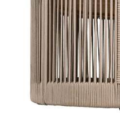 Walker Edison | Modern Woven Rope Design Coffee Table and Side Table Set of 2