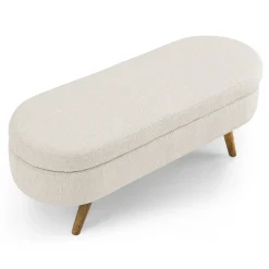 Walker Edison | Ottoman Oval Storage Bench