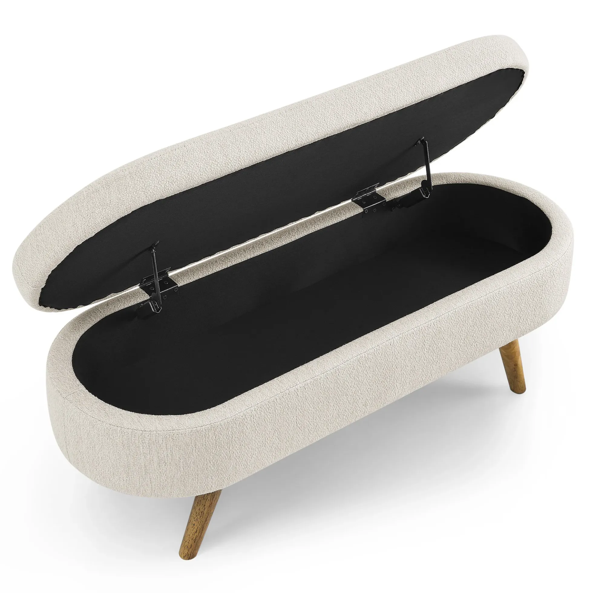 Walker Edison | Ottoman Oval Storage Bench