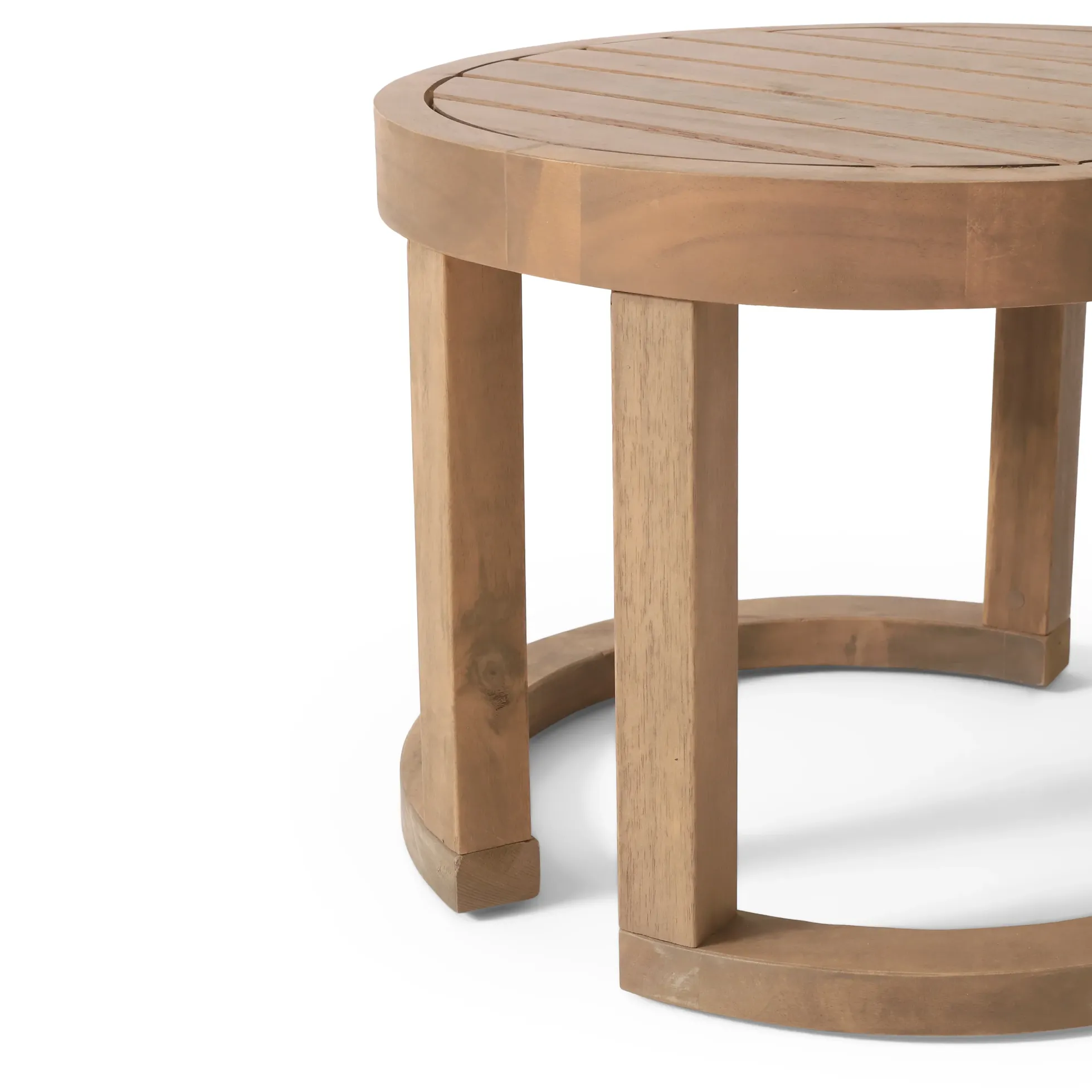 Walker Edison | Outdoor 18' Acacia Wood Side Table