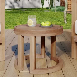 Walker Edison | Outdoor 18' Acacia Wood Side Table