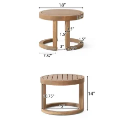 Walker Edison | Outdoor 18' Acacia Wood Side Table