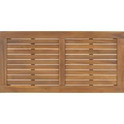 Walker Edison | Outdoor Acacia Wood Patio 4 Piece Sofa Set