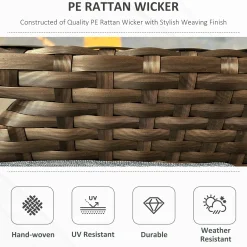 Walker Edison | Outdoor Patio Wicker Storage Bench