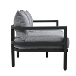 Walker Edison | Outdoor Patio Steel 4 Piece Sofa Set