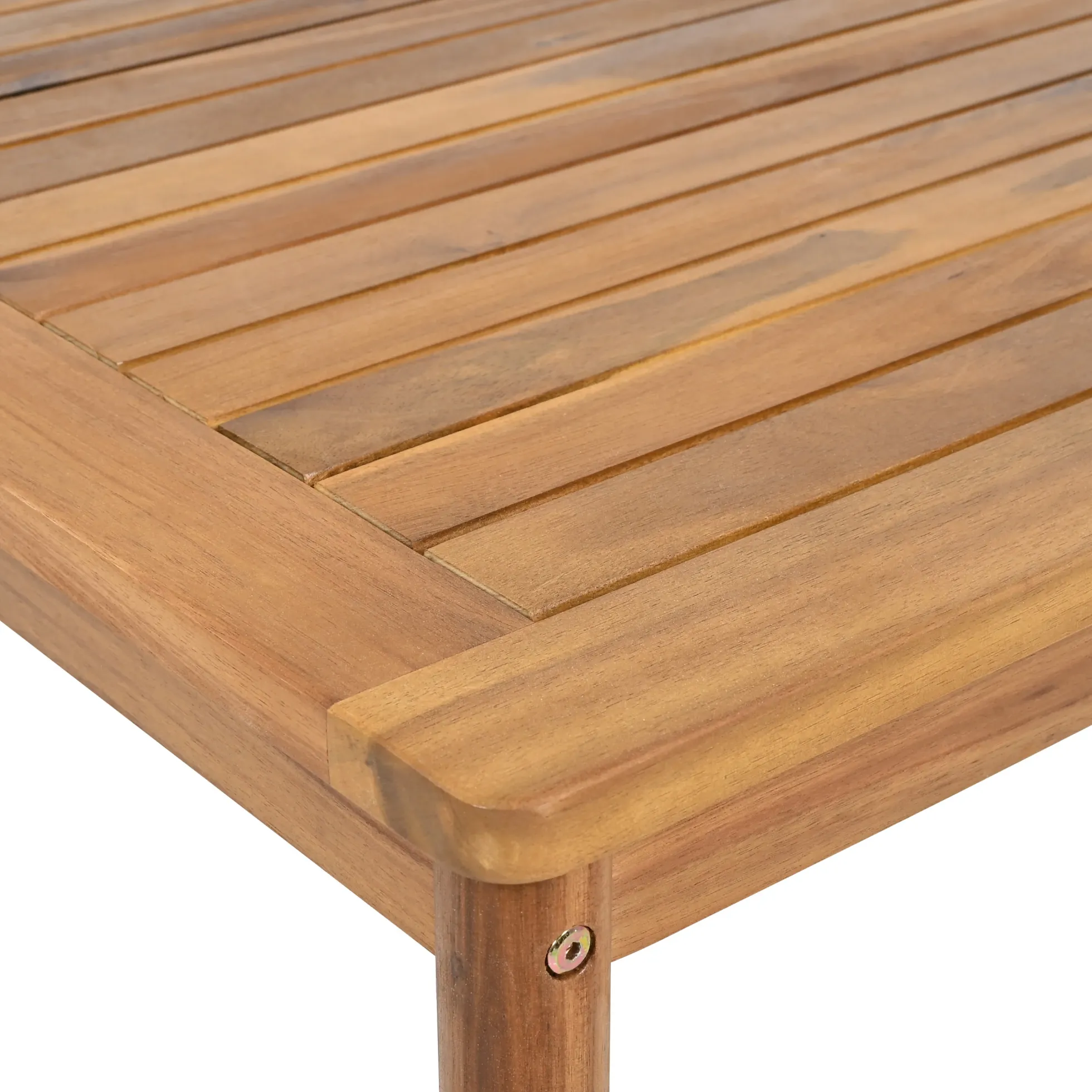 Walker Edison | Outdoor 4-piece Acacia Wood and Rope Patio Sofa Set