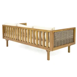Walker Edison | Outdoor Teak Wood Daybed Sofa
