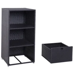 Walker Edison | Outdoor Waterproof Valet Pool Towel Storage Rack