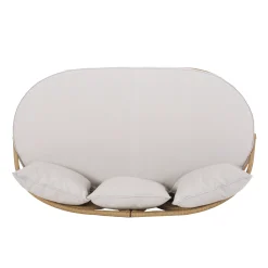 Walker Edison | Outdoor Wicker Daybed With Pillows