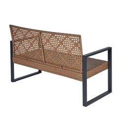 Walker Edison | Outdoor Wicker 4-Piece Patio Furniture Set