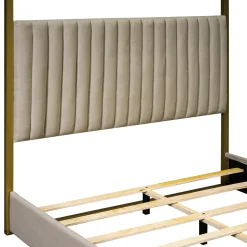 Walker Edison | Queen Size Upholstery Canopy Platform Bed