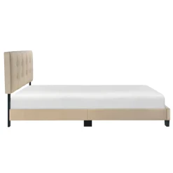 Walker Edison | Queen Velvet Platform Bed