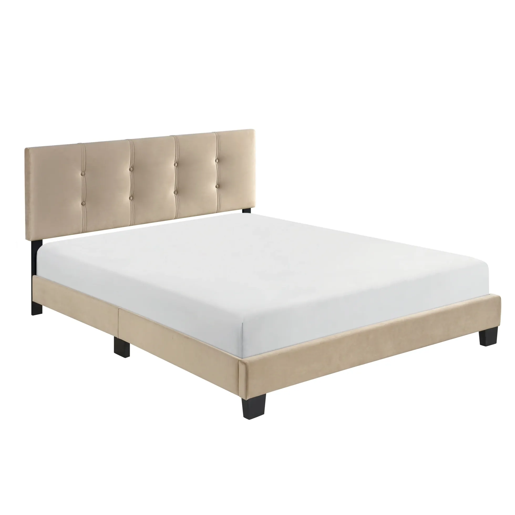 Walker Edison | Queen Velvet Platform Bed