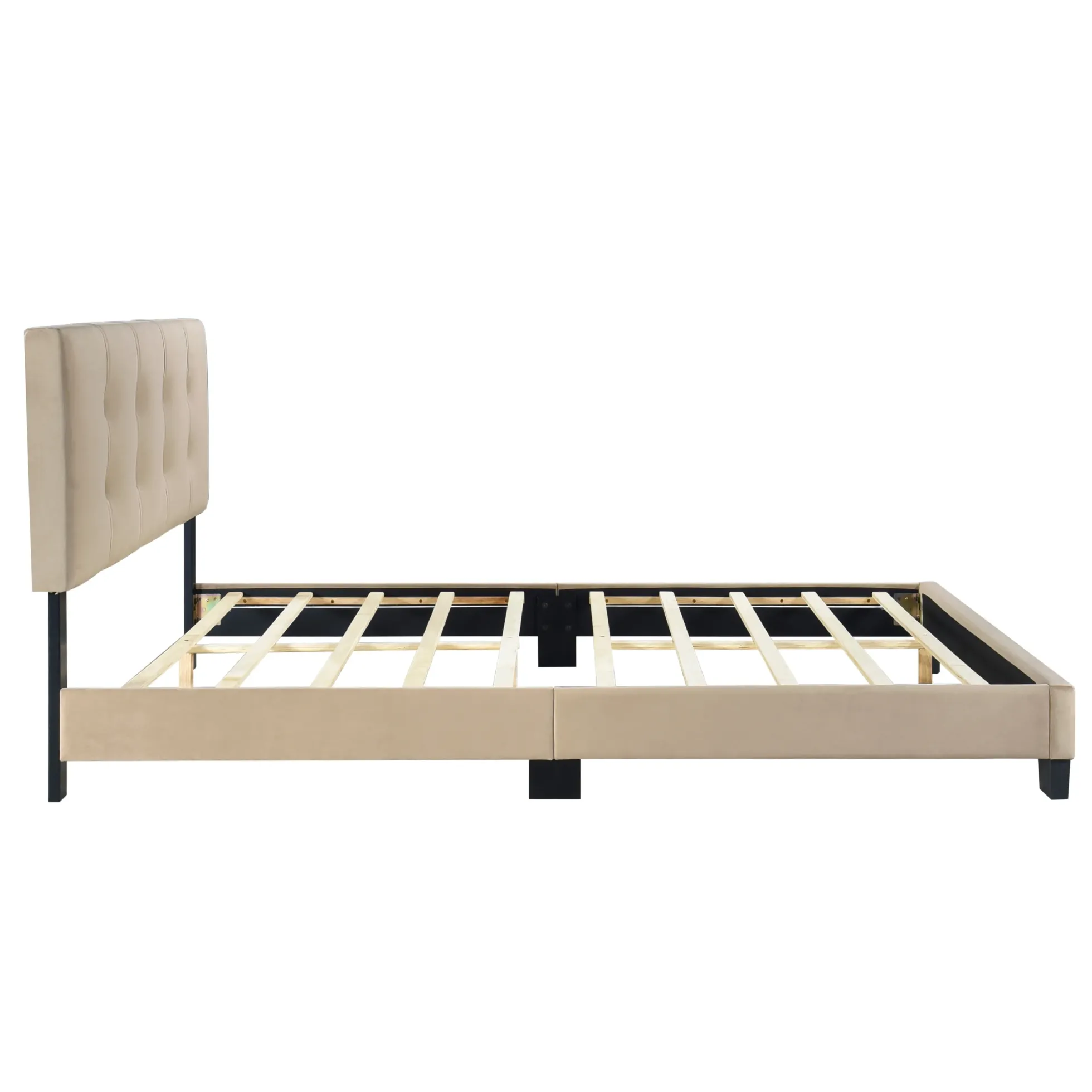 Walker Edison | Queen Velvet Platform Bed