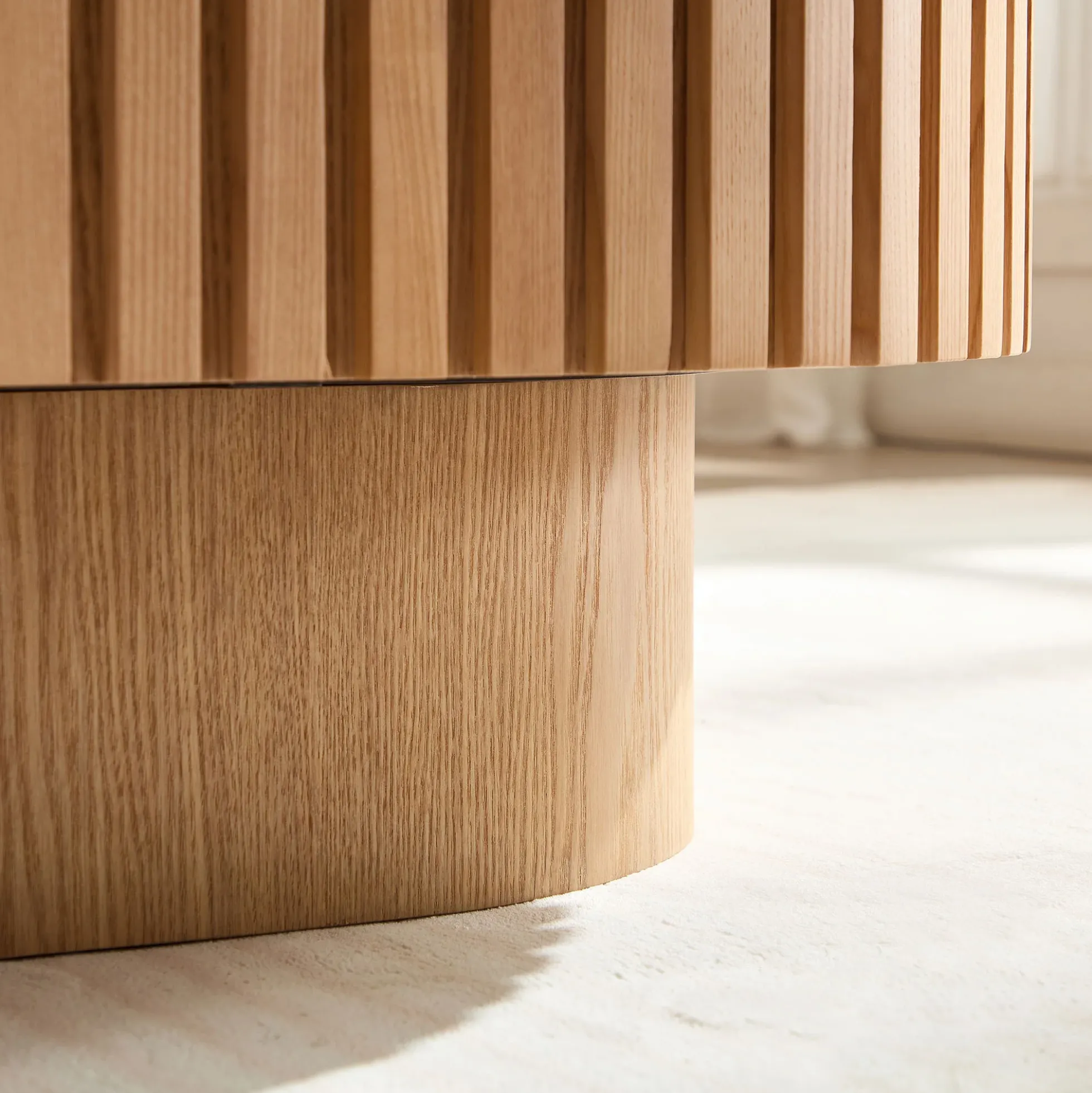 Walker Edison | Reeded Modern Handcraft Coffee Table