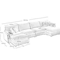Walker Edison | Retro Chic: Corduroy Couch Cloud Modular Sofa Design