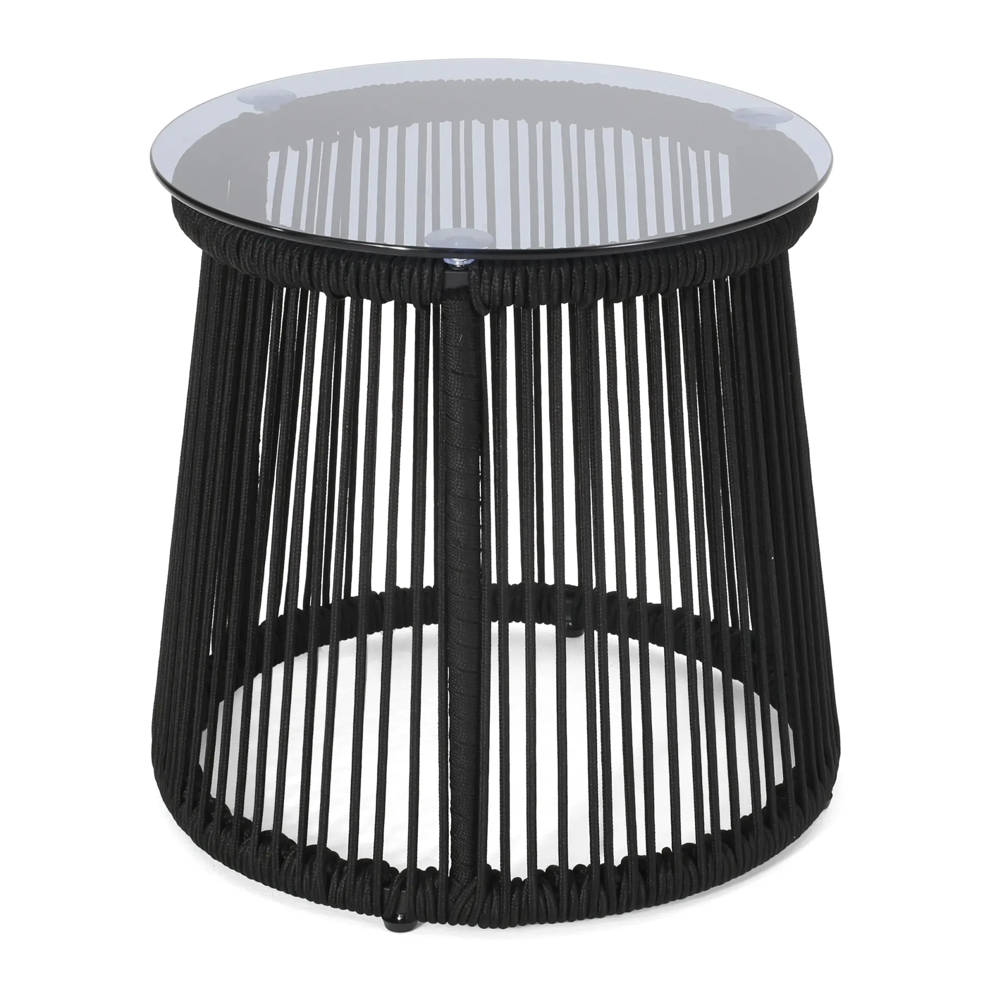 Walker Edison | Rope Weaving Design Outdoor Side Table