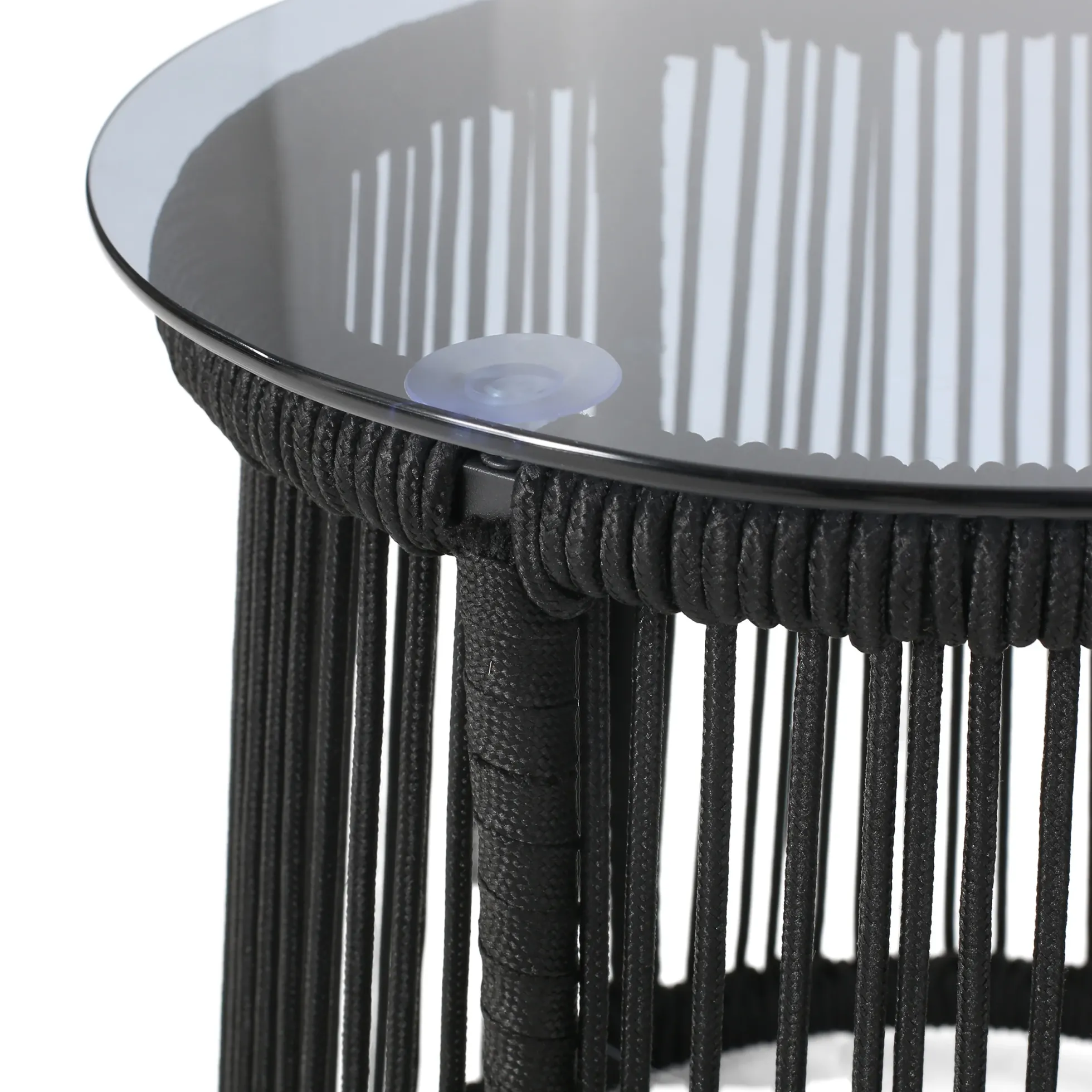 Walker Edison | Rope Weaving Design Outdoor Side Table