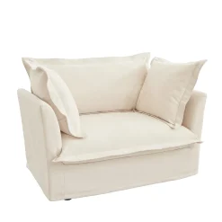 Walker Edison | Slip-covered Deep Seat Comfy Accent Chair