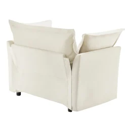 Walker Edison | Slip-covered Deep Seat Comfy Accent Chair