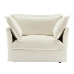 Walker Edison | Slip-covered Deep Seat Comfy Accent Chair