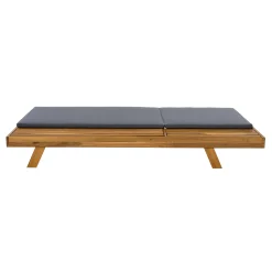 Walker Edison | Teak Lounge Chaise Sunbed