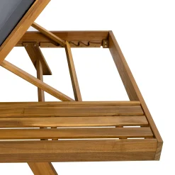 Walker Edison | Teak Lounge Chaise Sunbed