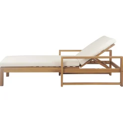 Walker Edison | Teak Outdoor Lounge Chairs Set of 2