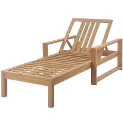 Walker Edison | Teak Outdoor Lounge Chairs Set of 2